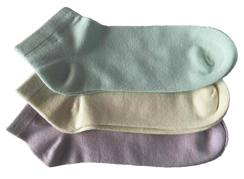 Image of Rambutan Comfort Seam Bamboo Ankle Socks - Soft Socks for School & Daily Wear, Youth & Adult Sizes (3 Pack)