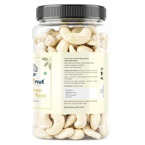 Image of farm2nut cashew 500gm | Natural Whole nuts | Airtight Jar | kaju 500g | Fresh & Crunchy nuts | cashew nuts 500gm | kaju 500 g|