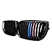 2X Glossy Black M-Color Painted Front LH RH Kidney Grille Grill for 02-04 BMW E46 4-DR Sedan 320i 325i 325Xi 330i 330Xi