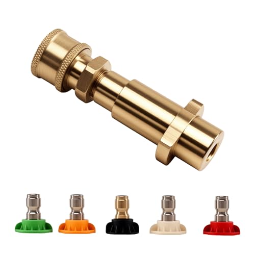 Adaptador de pistola de alta presión de 1/4' con 5 puntas de boquilla de pulverización extraíbles, adaptador rápido para pistola de espuma compatible con Karcher/Kärcher serie K K2, K3, K4, K5, K6, K7