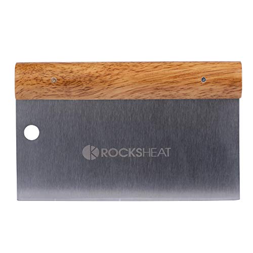 Cortador de masa profesional de acero inoxidable y raspador con mango de madera Cover