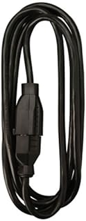 Master Electrician 02210ME 15-Feet Round Vinyl Extension Cord, Black (2-Prong)