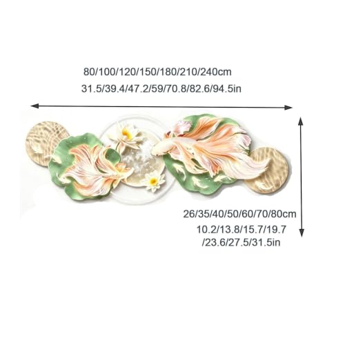 3DWall Art Decor, Glow LED Fish‑Shape Sculpture, Acrylic&Crystal Porcelain