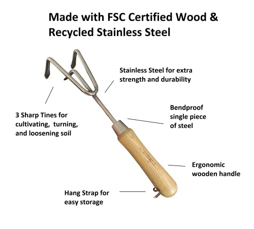 image for  Garden Guru Lawn & Garden Tools Garden Guru Hand Cultivator Rake Till