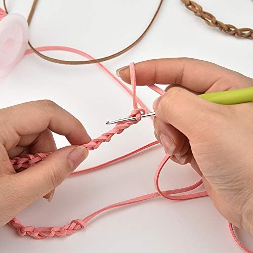 JUHONNZ Crochet Hooks,9 PCS Crochet Needles Soft Rubber Knitting Aluminium Needles Weave Craft Tool for Craft Yarn 2-6mm