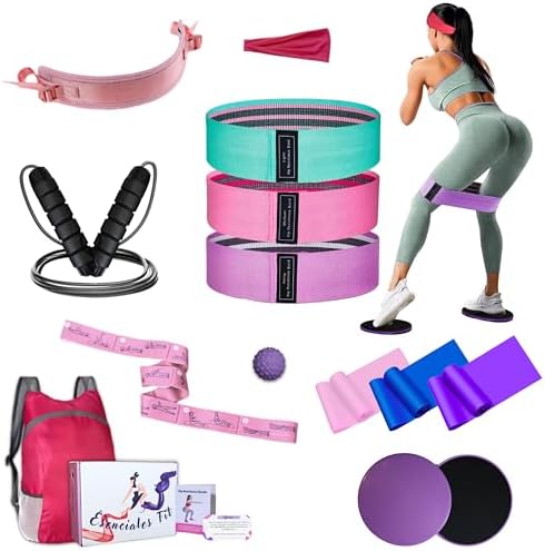 Pilates Set – Home Gym Kit – Elastic Bands for Bodybuilding Glute...