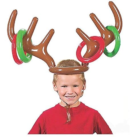 VEYLIN Inflatable Reindeer Toss Game for Family Fun Cover