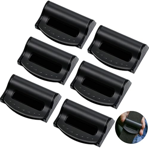 6PCS Ajusteur De Ceinture De SéCurité De Voiture,AntidéRapant Pince de Ceinture de Sécurité de Voiture(Noir) Flexible et Réglable pour les Enfants et les...