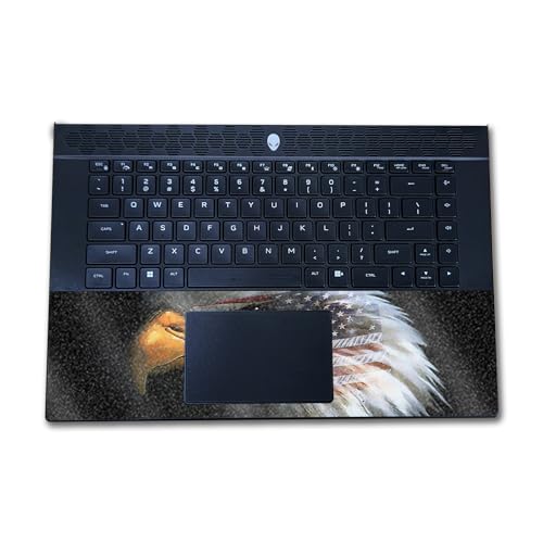 Image of Glossy Glitter Laptop Skin Compatible with Alienware M16 R2 (2024) - Eagle Eye - Premium 3M Vinyl Protective Wrap Decal Cover - Easy to Apply | Crafted in The USA by MightySkins