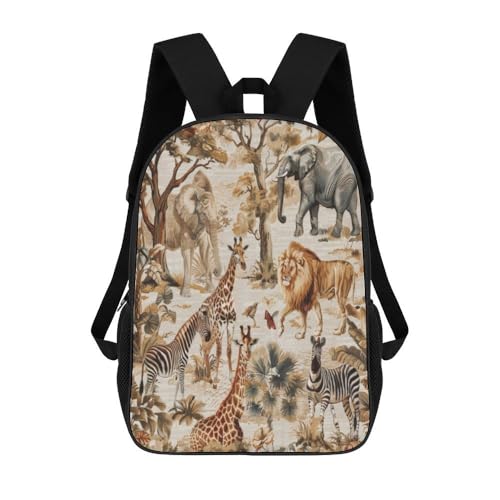 Sac à dos randonnée enfants lion éléphant cartable maternelle