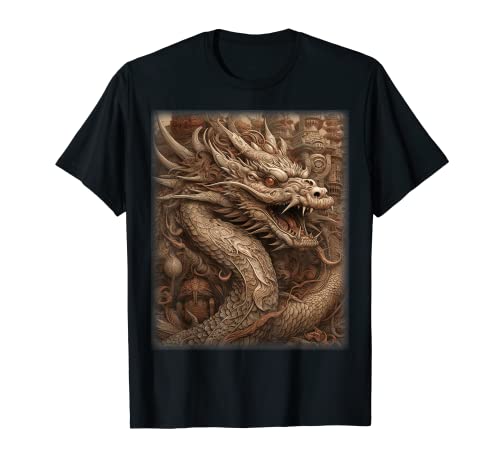 Dragón chino Fantasía Arte Japonés Amante del Dragón Camiseta