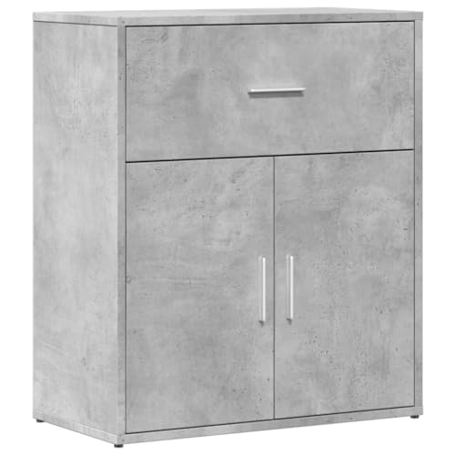 vidaXL Sideboard, Kommode mit Stauraum, Beistellschrank für Wohnzimmer Küche Flur, Anrichte Schrank Highboard, Modern, Betongrau Holzwerkstoff