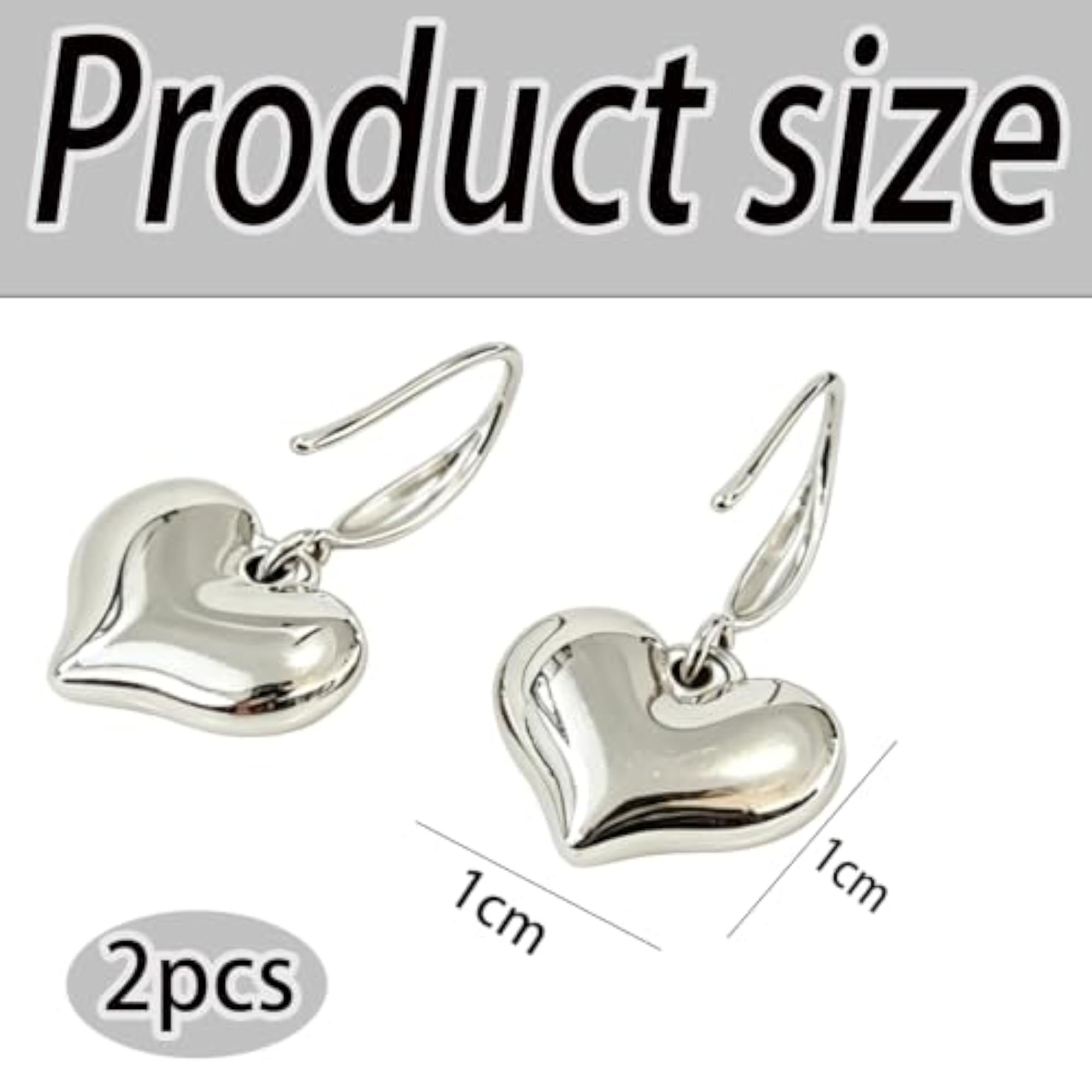Women's Heart Shaped Earrings Set