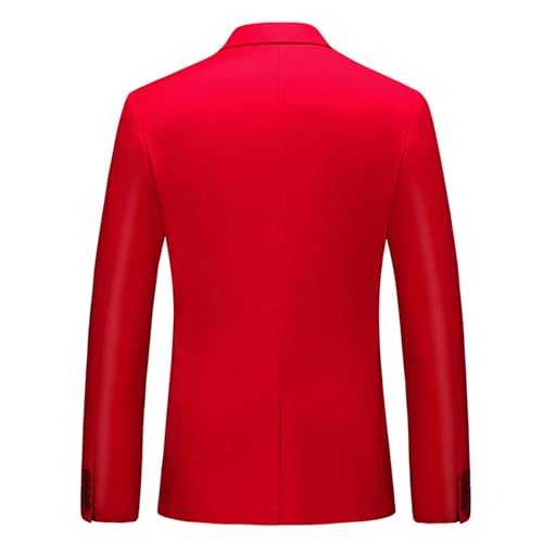 Men 1 Button Business Leisure Suit Coat Slim Fit Notched Lapel Blazer Jacket Wedding Formal Solid Fashion Dress Suit2