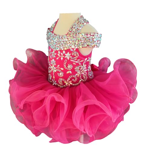 Jenniferwu Infant Toddler Baby Newborn Little Girl's Pageant Party Birthday Dress G081HP Hotpink 18-24M3
