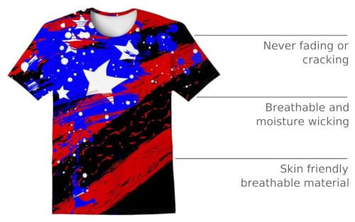 Image of LAIDIPAS Boys Girls 3D Graphic T-Shirt Short Sleeve Tops Tees 6-16 Years | Kids Crewneck Shirts, Vibrant Color, Lightweight and Quick Dry, Trendy Outfits for School, Parties, vacation and Daily Wear