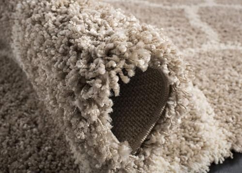 Image of Polyester Fluffy Fur Rugs & Modern Shaggy Floor Carpets for Living Room,Sofa Area,Hall,Kids Room,Guest Room | Elegent Bedside Runners for Besdroom(1.5x4 Feet Beige Box)