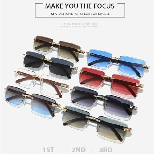 Fashion Small Rectangle Rimless Uv4003