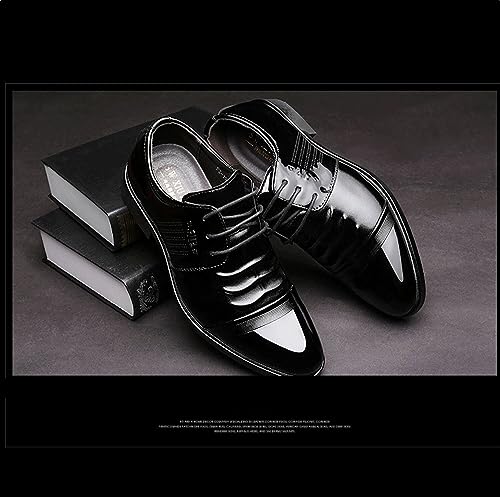Men's Oxfords Classic Dress Shoes Wedding Business Shoes Modern Formal Derbys Lace-ups Wingtip Patent Leather Shoes3