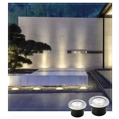Foco empotrable COB para exteriores en caminos de patio y escalones con luz LED azul relajante 7