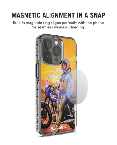 Image of DailyObjects The Future is Classic Stride 2.0 Magnetic Case Cover Compatible with iPhone 14 Pro Max | Wireless Charging Slim Back Cover | 2 Layer Edge Protection & Shockproof