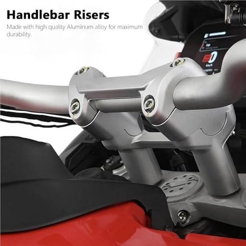 Elevador de manillar de aluminio mecanizado para Multistrada V4 abrazadera robusta 3
