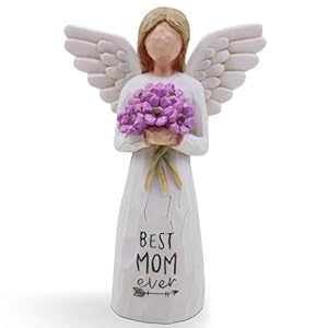 AUKEST Mothers Day Birthday Gifts for Mom – Mom Gifts from Daughter, Son – Mother of The Bride Gifts Hand-Painted Figure