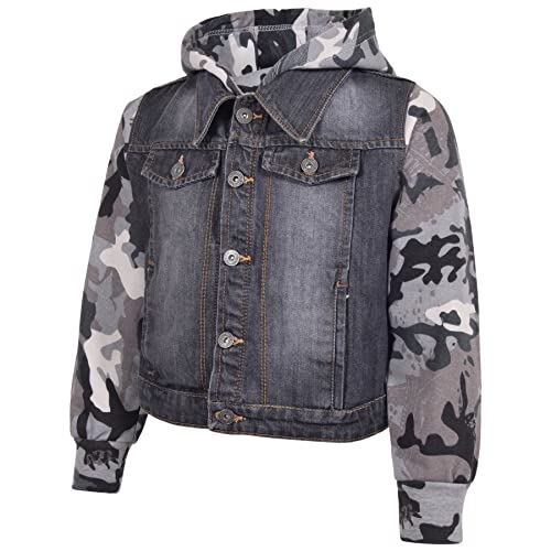 Boys Denim Jacket Long Sleeves Fleece Comfortable Button Closure Hooded Jackets Coat For Every Party Age 2-142
