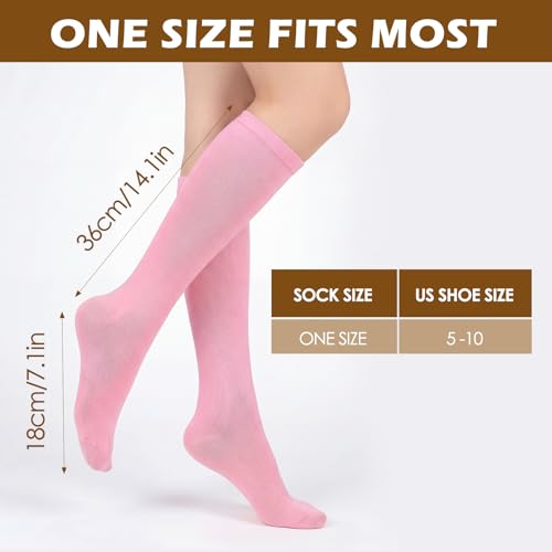 Image of American Trends Womens Athletic Knee High Socks Outdoor Sport Thigh High Stockings Casual Stripes Tube Socks