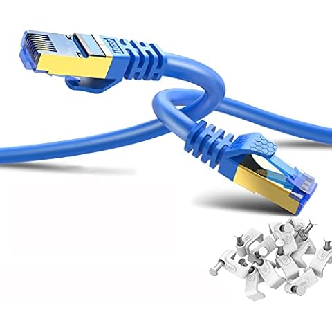 Veetop CAT8 Ethernet Cable 30ft 1 Pack 40Gbps 2000Mhz High Speed Gigabit SFTP LAN Network Internet Cables with RJ45 Gold Plated Connector for Router, Modem, Gaming, Home, Office Cover