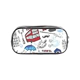 Trousse transparente avec fermeture éclair : fabriquée à partir de PVC transparent, cette trousse transparente à imprimé Londres permet une visibilité instantanée de tous les contenus, ce qui facilite l'organisation et la localisation des stylos, crayons, marqueurs, gommes et autres articles de papeterie.