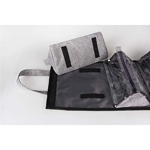 Jovilife Travel Roll Up Makeup Organizer Bag, 4 IN 1 Kit, makeup bag travel roll up, Hanging Travel Cases,4 Kit Removable Bags Organizer, Make up,Cosmetics,Bathroom,Medicine,Personal Care(Grey)