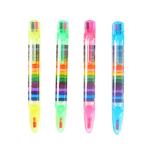 Angoily 20 Colors Oil Paint Pen Crayons Set Stacker Pencils Drawing Pen Oil Pastel Chalk Pastels for Boys and Girls Boys and Girls Art Supplies Random