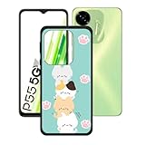 LCEHTOGYE Coque pour Itel P55, tui Housse Noir Ultra Mince Souple TPU Silicone Gel Case Protection Cover pour Itel P55 (6,6