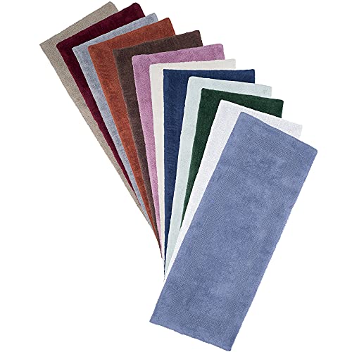 Tapis de bain absorbant grand modèle contre sol froid bleu