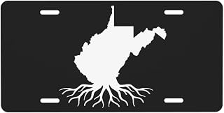 bsapp West Virginia Roots License Plate License Plate for All Vehicles 6x12 in, White