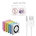 coopsion USB Charger Cable Compatible with iPod Shuffle, 3.5mm Jack/Plug to USB Charger Sync Data Transfer Cable Compatible with iPod Shuffle 3rd 4th 5th MP3/MP4 (2 Pack)