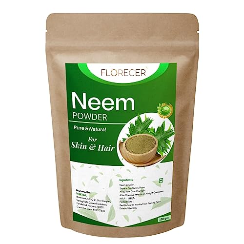 Florecer Neem Powder For Face Pack | Hair | Bio Organic- 100 Gram