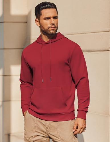 Image of COOFANDY Mens Hoodie Long Sleeve Casual Pullover Hooded Sweatshirt Fashion Drawstring Hoodies with Pocket