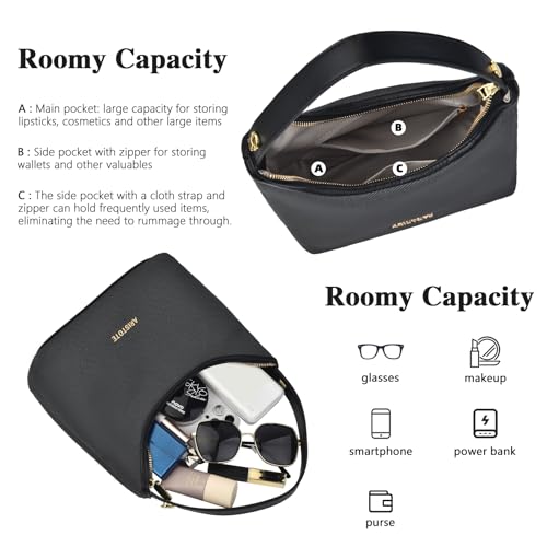 ARISTOTE Shoulder Bags for Women, Leather Small Purse Cute Handbag Hobo Tote Crossbody Wallet with Removable Strap3