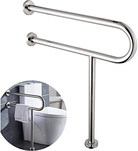 Image of Dolphy Stainless Steel Wall Mounted U-Shaped Support Grab bar (Set of 1)