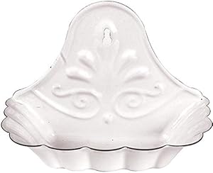 Creative Co-Op DA1988 Weiße Metall Seifenschale