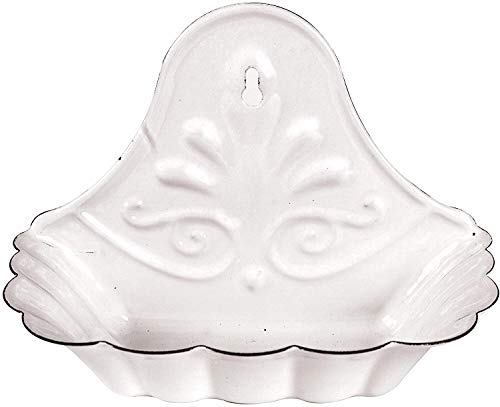 Creativecoopwhiteenameledmetalsoapdishhangsorsits Urban Country Home Decor Creative co op white enameled metal soap dish hangs or sits urban country home decor