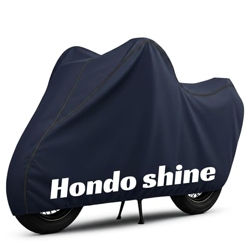 Image of 100% Waterproof Hondo Shine Bike Cover | Polyester Body Cover for Rain & Sun | UV Protection, Dustproof, Scratch Resistant, Windproof, Heat Resistant, Vehicle Specific Fit (Blue)