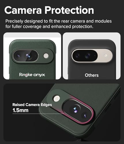 Image of Ringke Onyx for Google Pixel 9 Case [Feels Good in The Hand] Oil & Dirt Resistant, Enhanced Camera Lens Protection, Comfortable Grip, Non-Slip, Lightweight Cover - Dark Green | Feels Good in The Hand