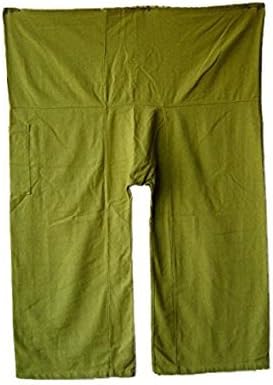 Yoga Massage Wrap Trousers Fisherman Pants Unique for Women & Men Green