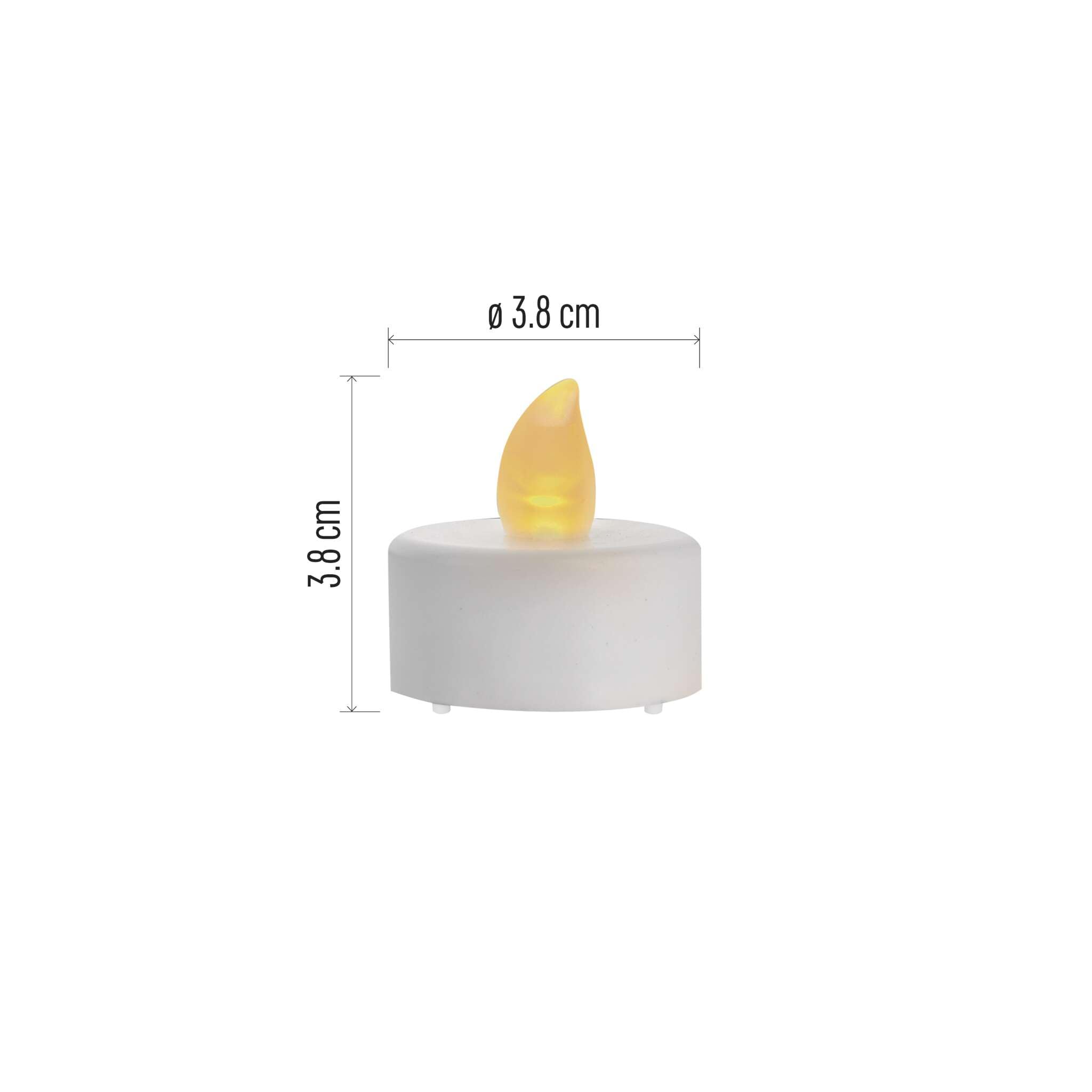 Diealles Shine - 6 Bougies LED Chauffe-plat Rechargeables, Flamme Vacillante, Télécommande, Minuterie