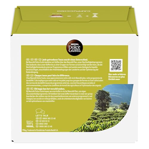 NESCAFÉ Dolce Gusto Cappuccino Coffee Pods - total of 45 Italian Classic Cappuccino Coffee Capsules - (3 Packs) - 4