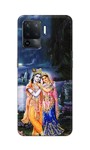 Image of Printed Hard Back Cover Case for Oppo F19 Pro Back Cover (Radha Krishna) -1803