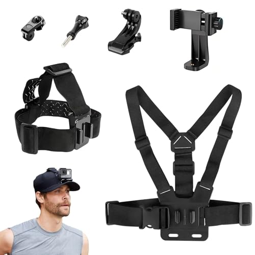 Dulynva 6 Stück Action Kamera Zubehör für GoPro Brustgurt Kopfgurt Action Cam Halterung 3 in 1 Handy Brusthalterung Kit Einstellbarer Kamera Halterung für GoPro Hero Xiaoyi DJI Actionkameras iPhone Dulynva 6 Stück Action Kamera Zubehör für GoPro Brustgurt Kopfgurt Action Cam Halterung 3 in 1 Handy Brusthalterung Kit Einstellbarer Kamera Halterung für GoPro Hero Xiaoyi DJI Actionkameras iPhone